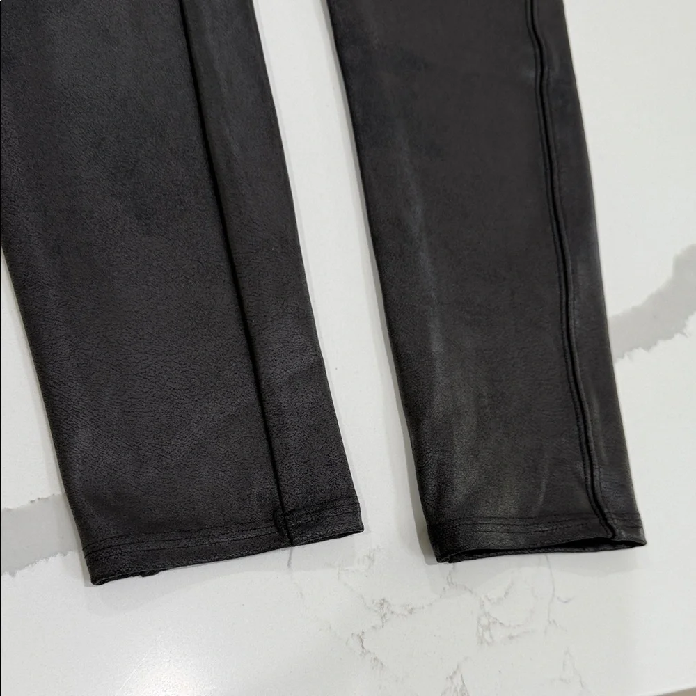 SPANX Black Faux Leather Leggings size Large- **Never worn** - Picture 4 of 5